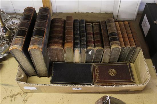 Collection of leather bound books
